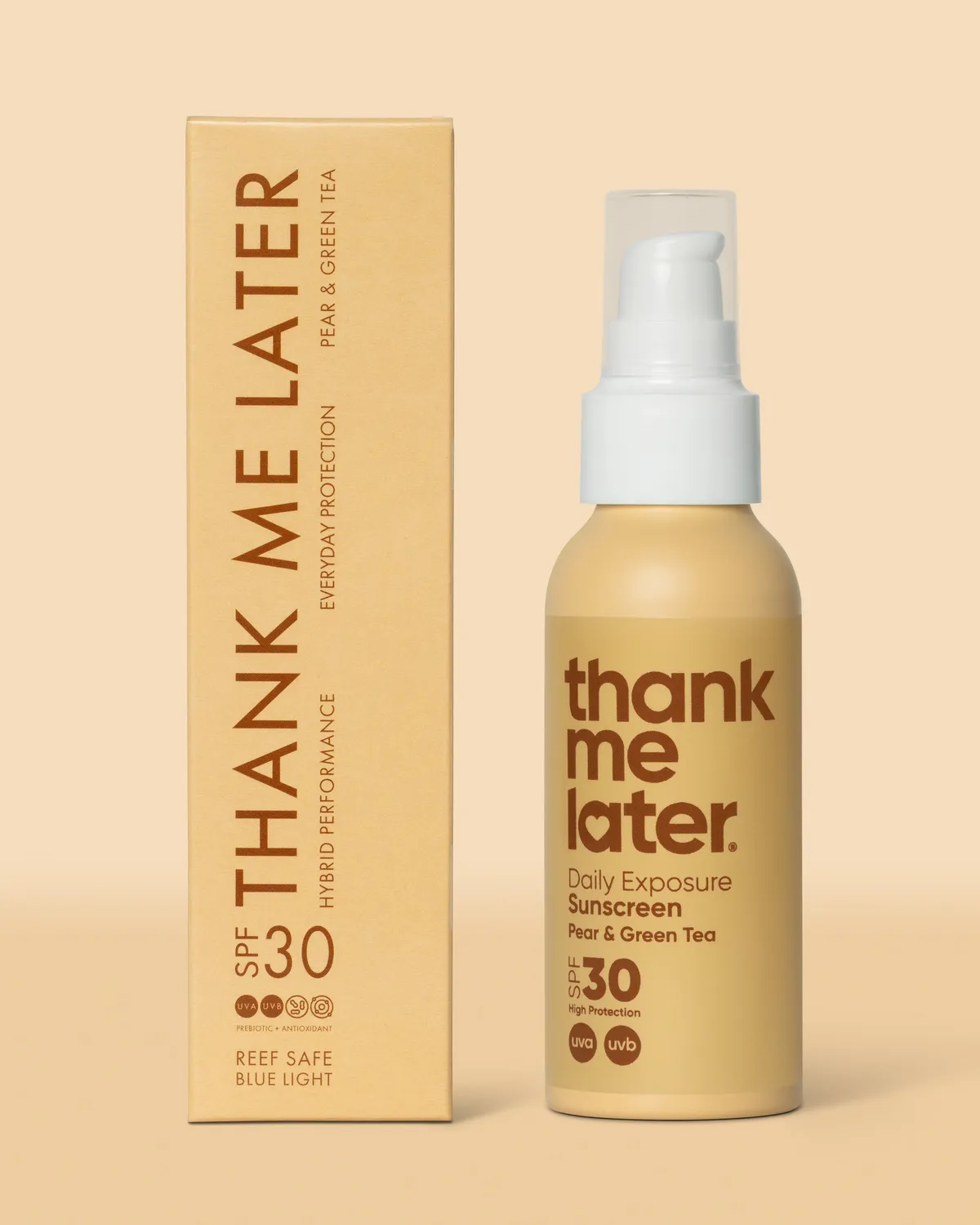 Thank Me Later Daily Exposure sunscreen peer groene thee SPF 100ml