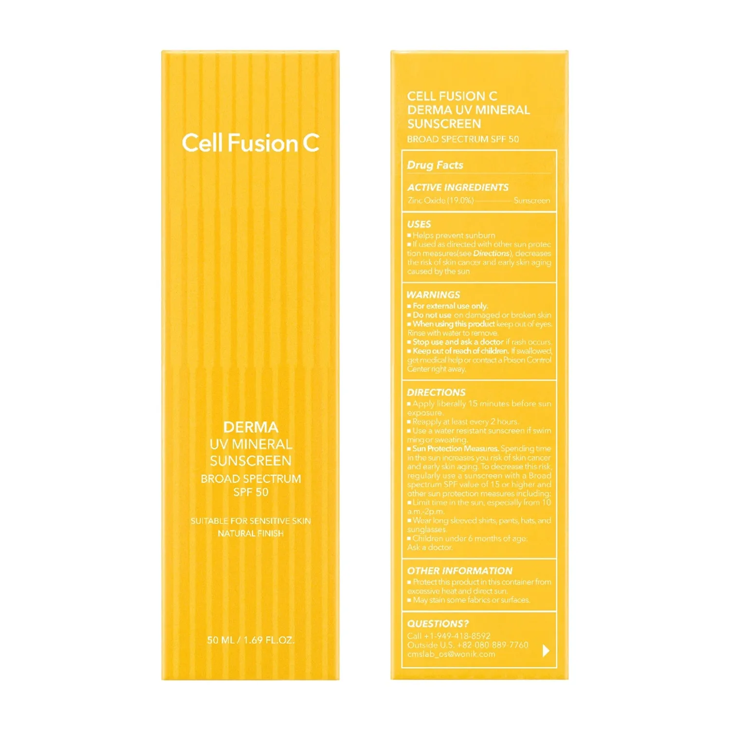 Cell Fusion Derma UV Mineral Sunscreen SPF50 50ml gevoelige huid