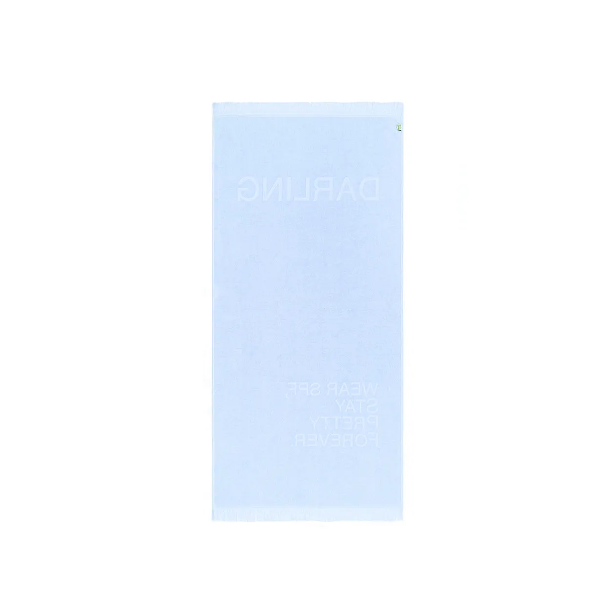 Darling Blue D strandhanddoek blauw katoen