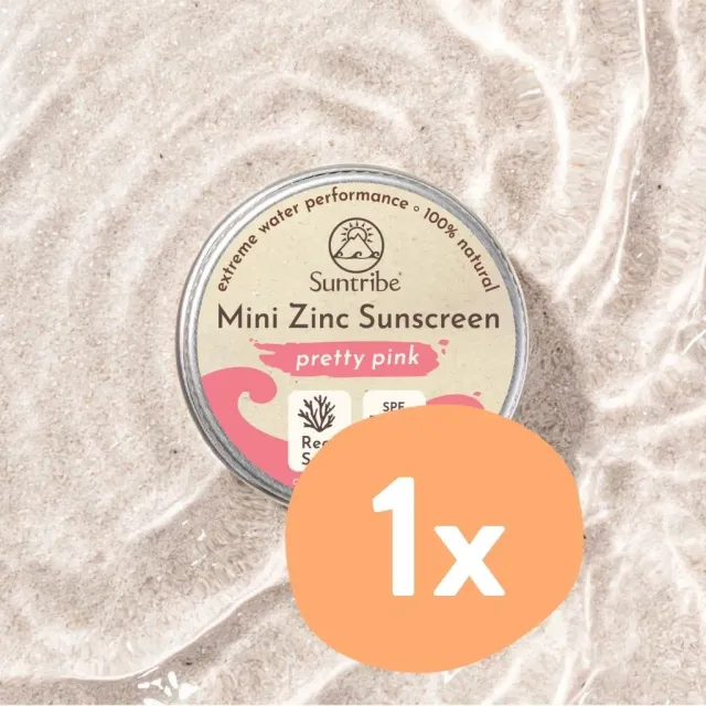 Suntribe Mini Zink Zonnebrand SPF50 Zoetroze 15 g
