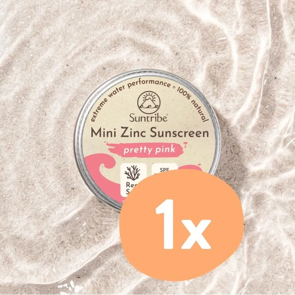Suntribe Mini Zink Zonnebrand SPF50 Zoetroze 15 g