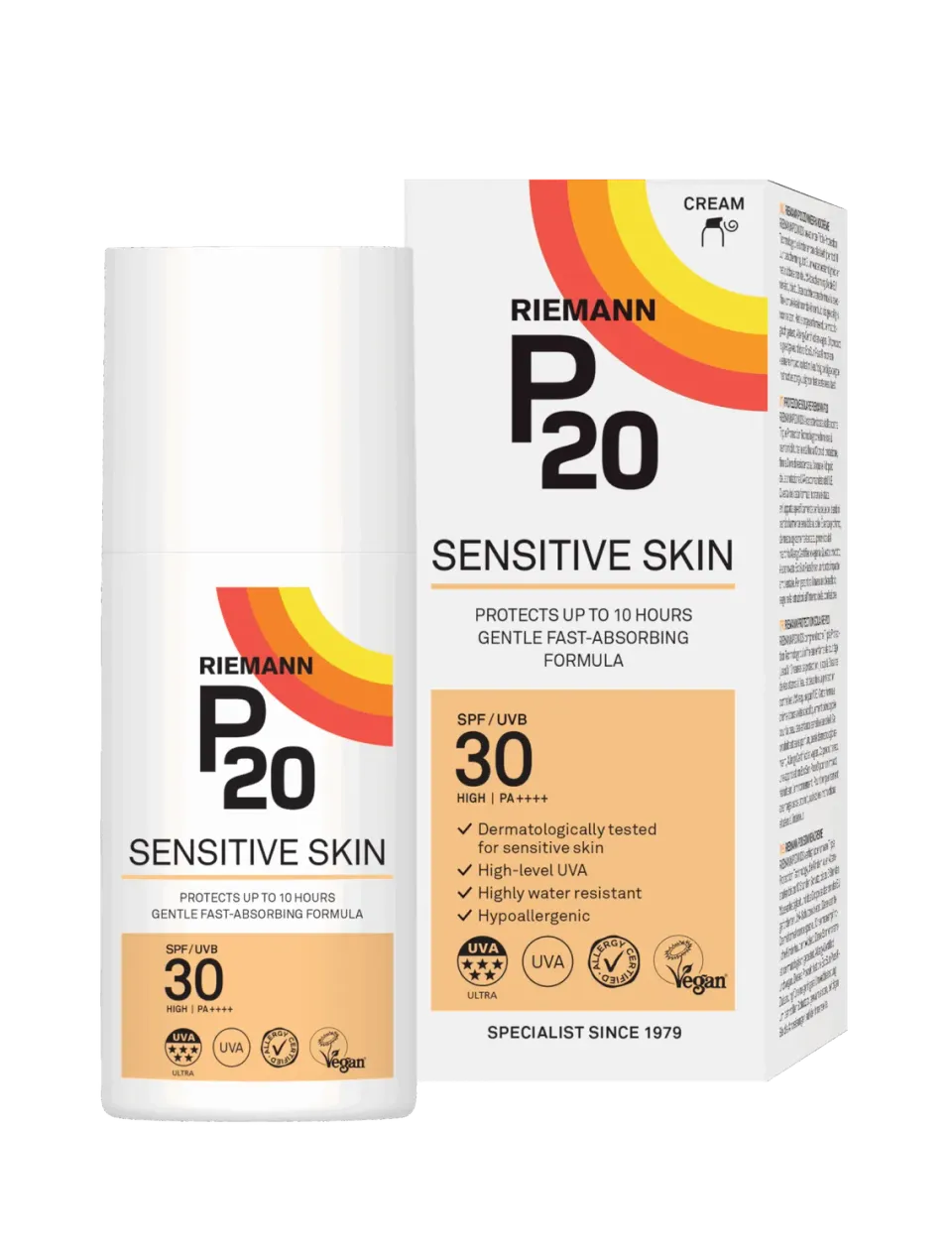 P20 Sensitive SPF30 zonnebrand 200 ml geurvrij