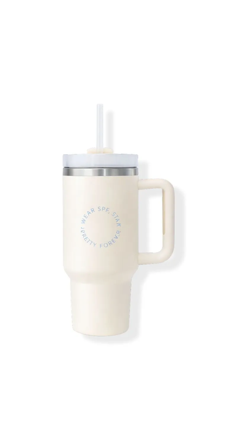 Darling The Drop waterfles 900 ml wit blauw herbruikbaar