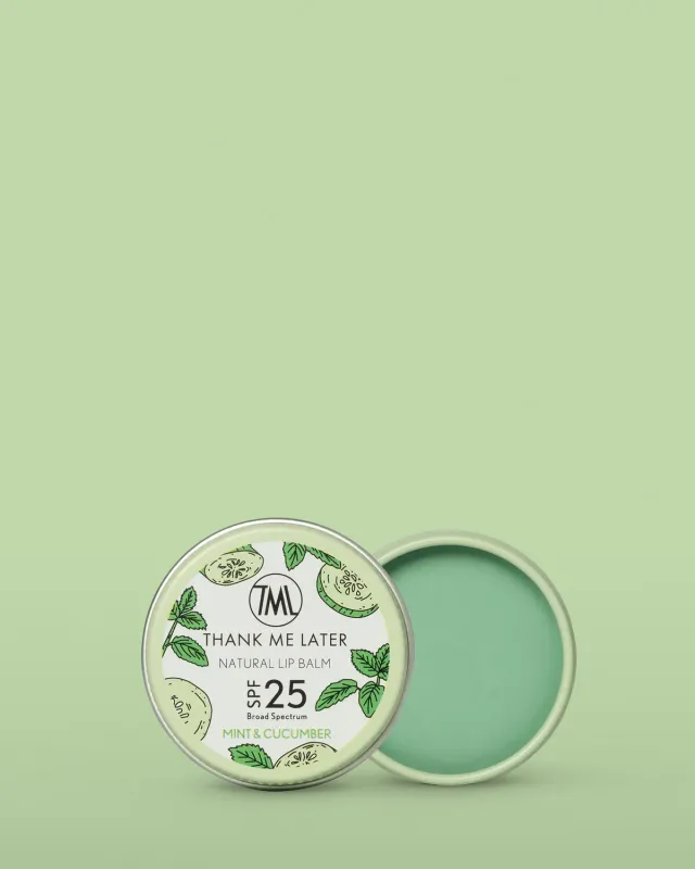 Thank Me Later Mint Cucumber lippenbalsem SPF25 vegan