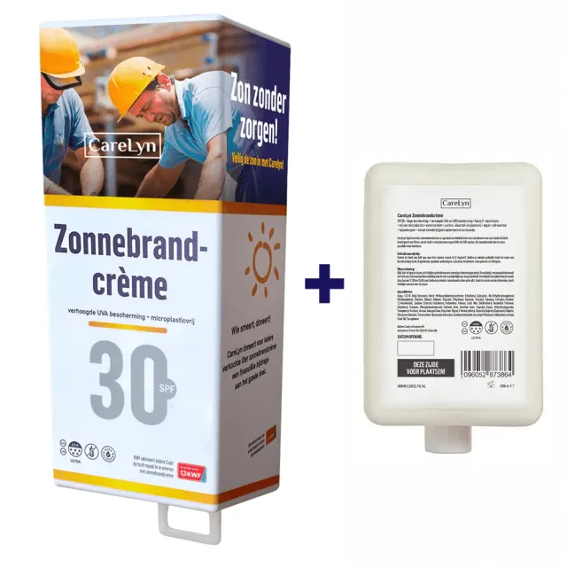 CareLyn Dispenser bouw SPF30 zonnebrand 1 liter microplasticvrij