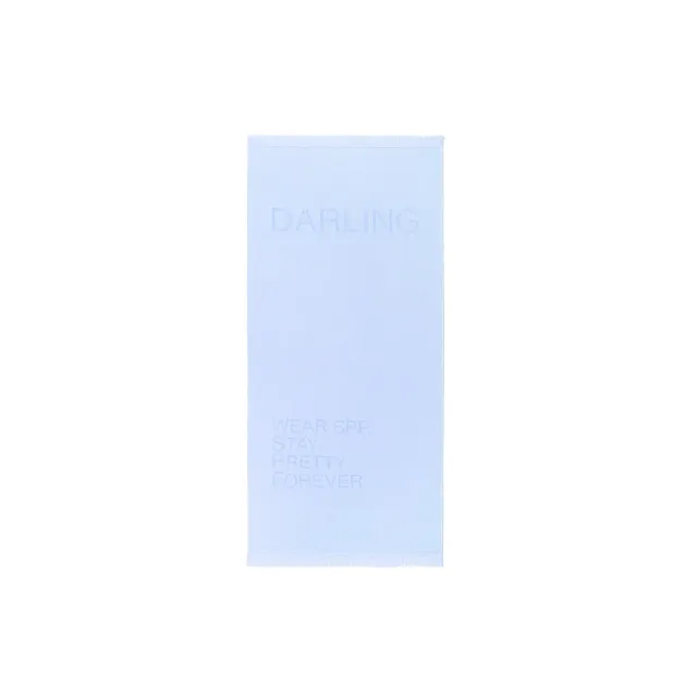 Darling Blue D strandhanddoek blauw katoen