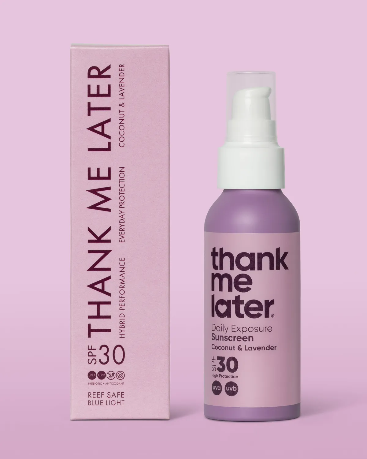 Thank Me Later Daily Exposure Zonnecrème Lavendel Kokos 100ml
