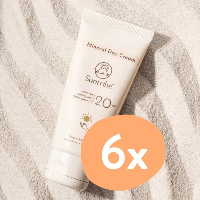 Suntribe Mineral Day Cream SPF20 6x50ml ongetint dag