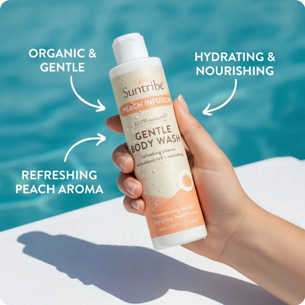 Suntribe Peach Infusion douchegel perzik natuurlijke formule