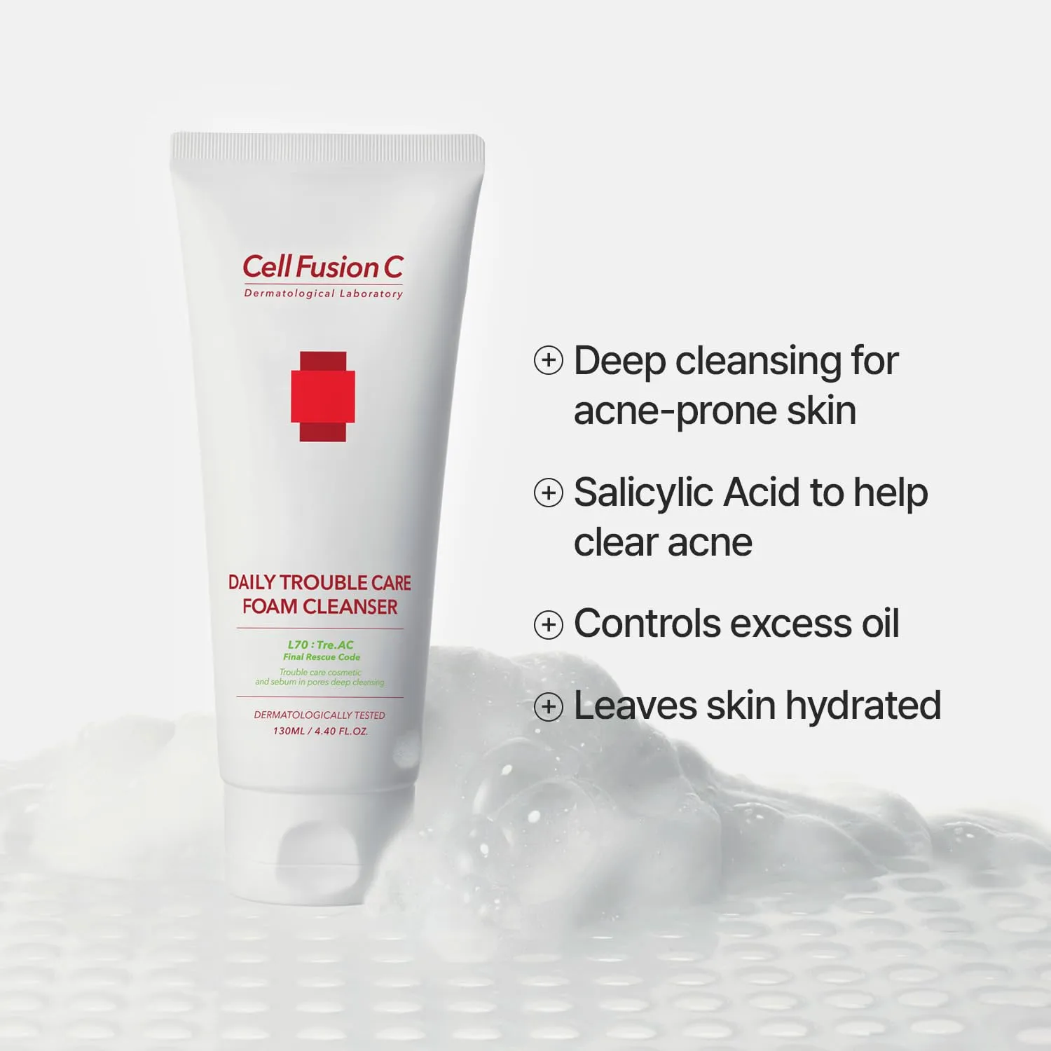 Cell Fusion TRE.AC Daily Trouble Care Foam Cleanser 130ml acne