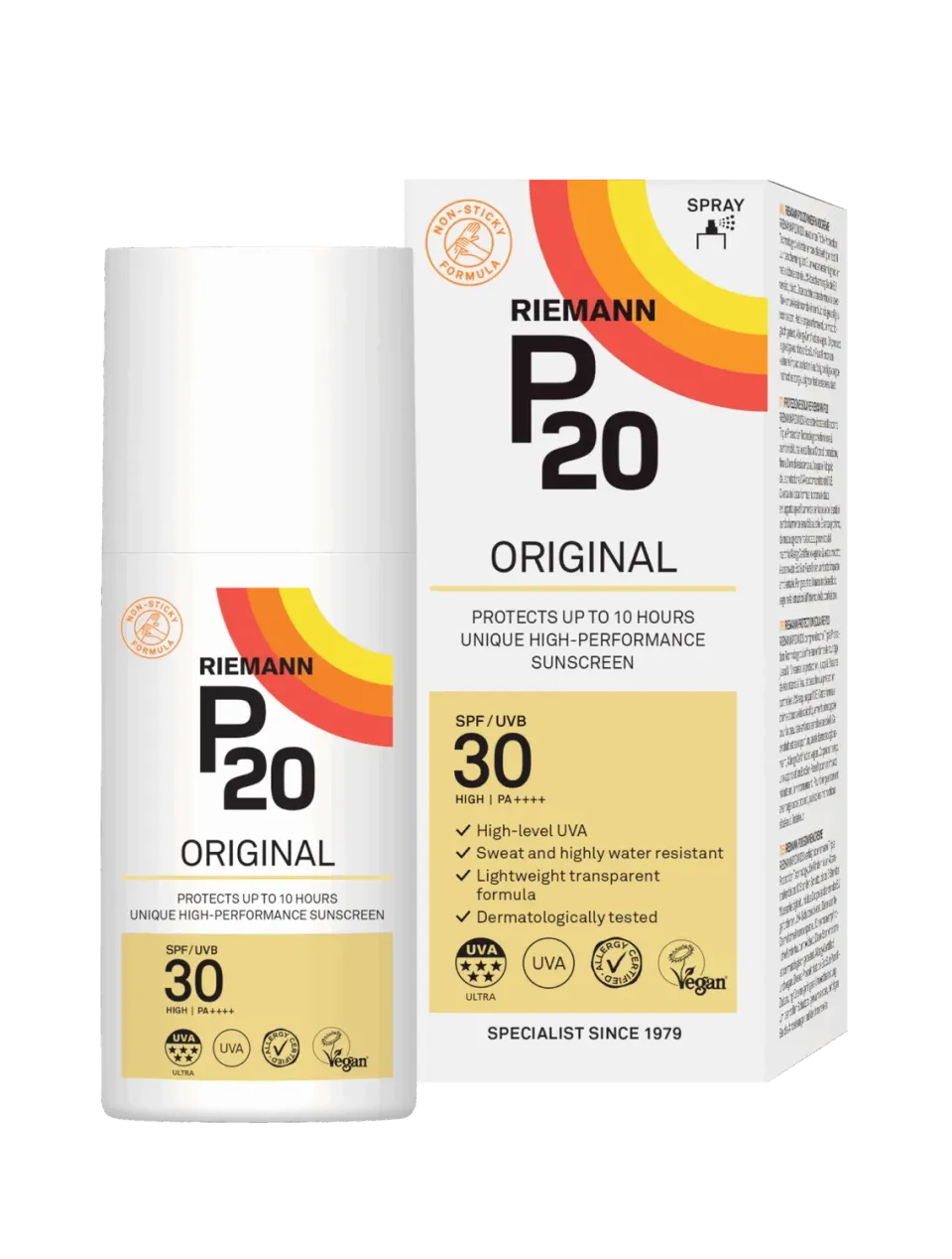 P20 Original Spray zonnespray SPF50+ 200ml zweetbestendig