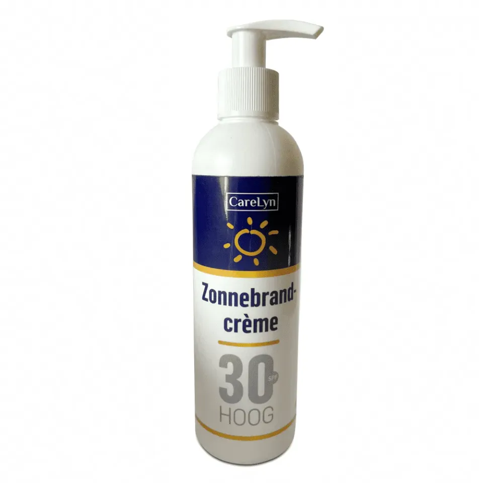 CareLyn Flesje met pomp SPF30 zonnebrand 250 ml gevuld