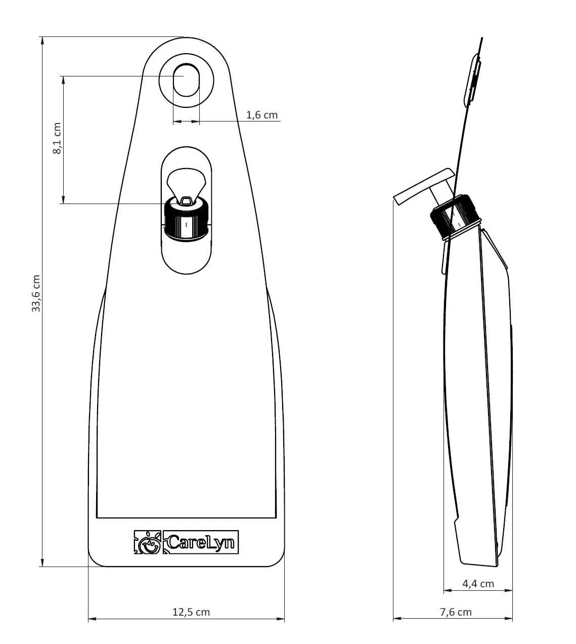 CareLyn Reisdispenser navulflesje leeg microplasticvrij