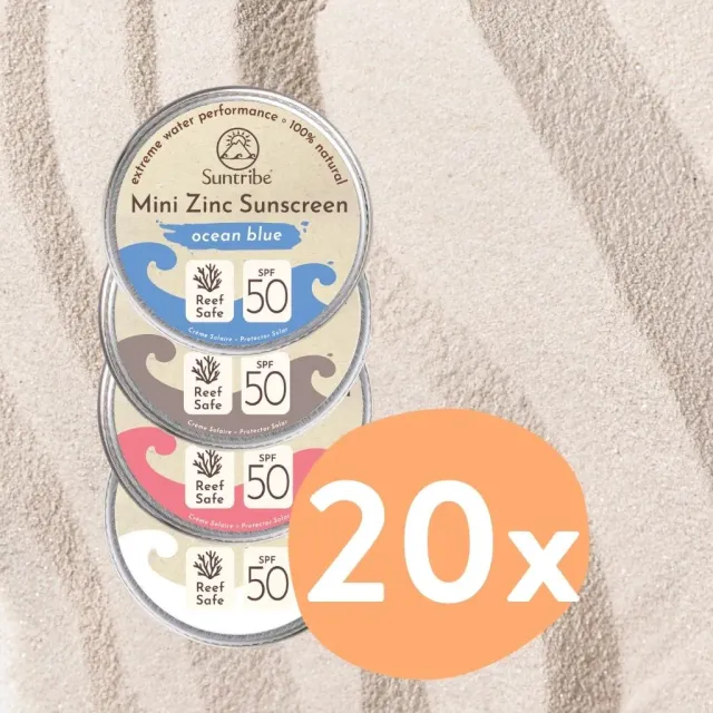 Suntribe Mini Zink Zonnebrand SPF50 mix 15x15g multipack
