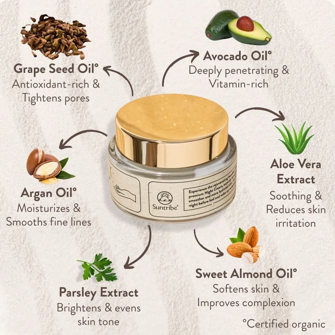 Suntribe Organic nachtcrème retinol hyaluronzuur