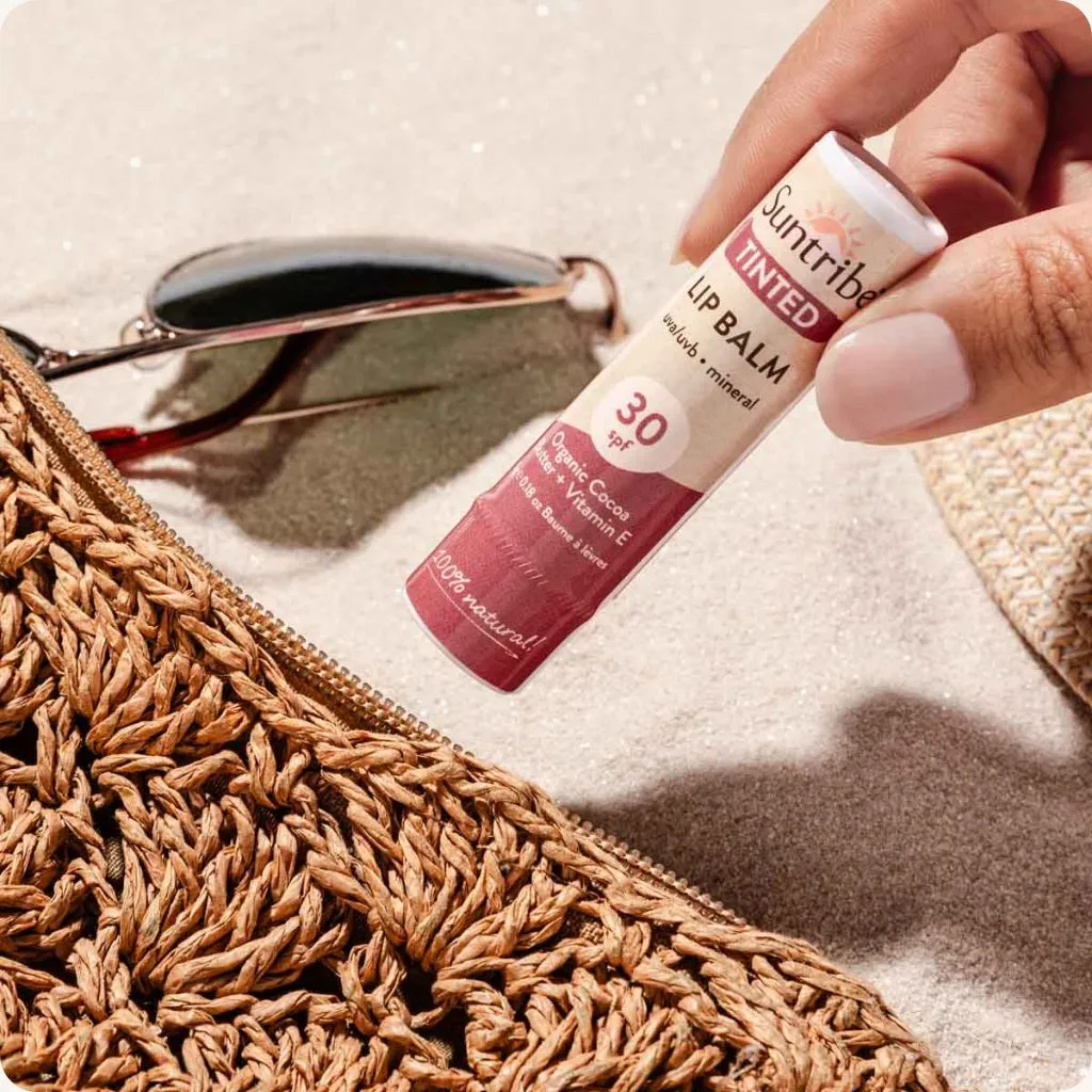 Suntribe Mineral lippenbalsem SPF30 rood getint