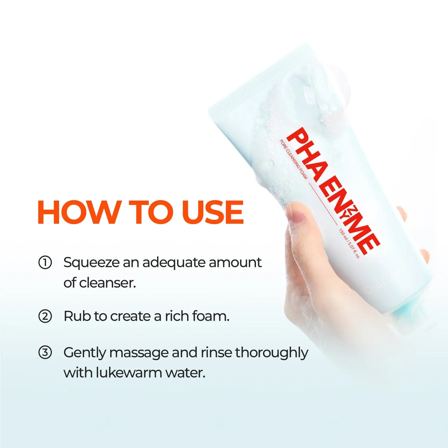 Cell Fusion PHA Enzyme Pore Cleansing Foam reinigingsschuim 150ml poriën
