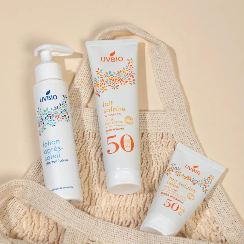 UVBIO Kit Kids zonnemelk SPF50 50ml SPF30 100ml aftersun