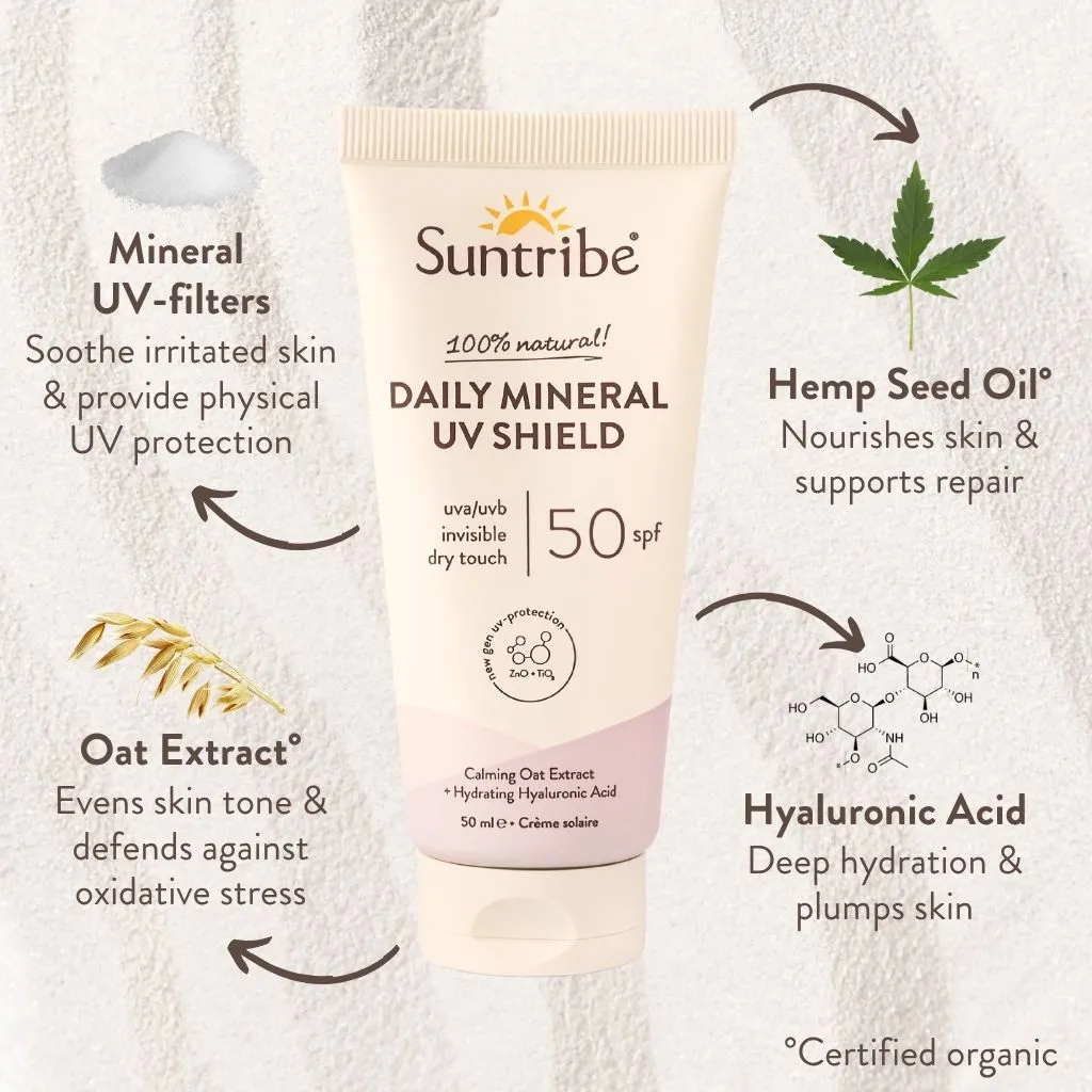 Suntribe Mineral UV Shield zonnebrand SPF50 mat