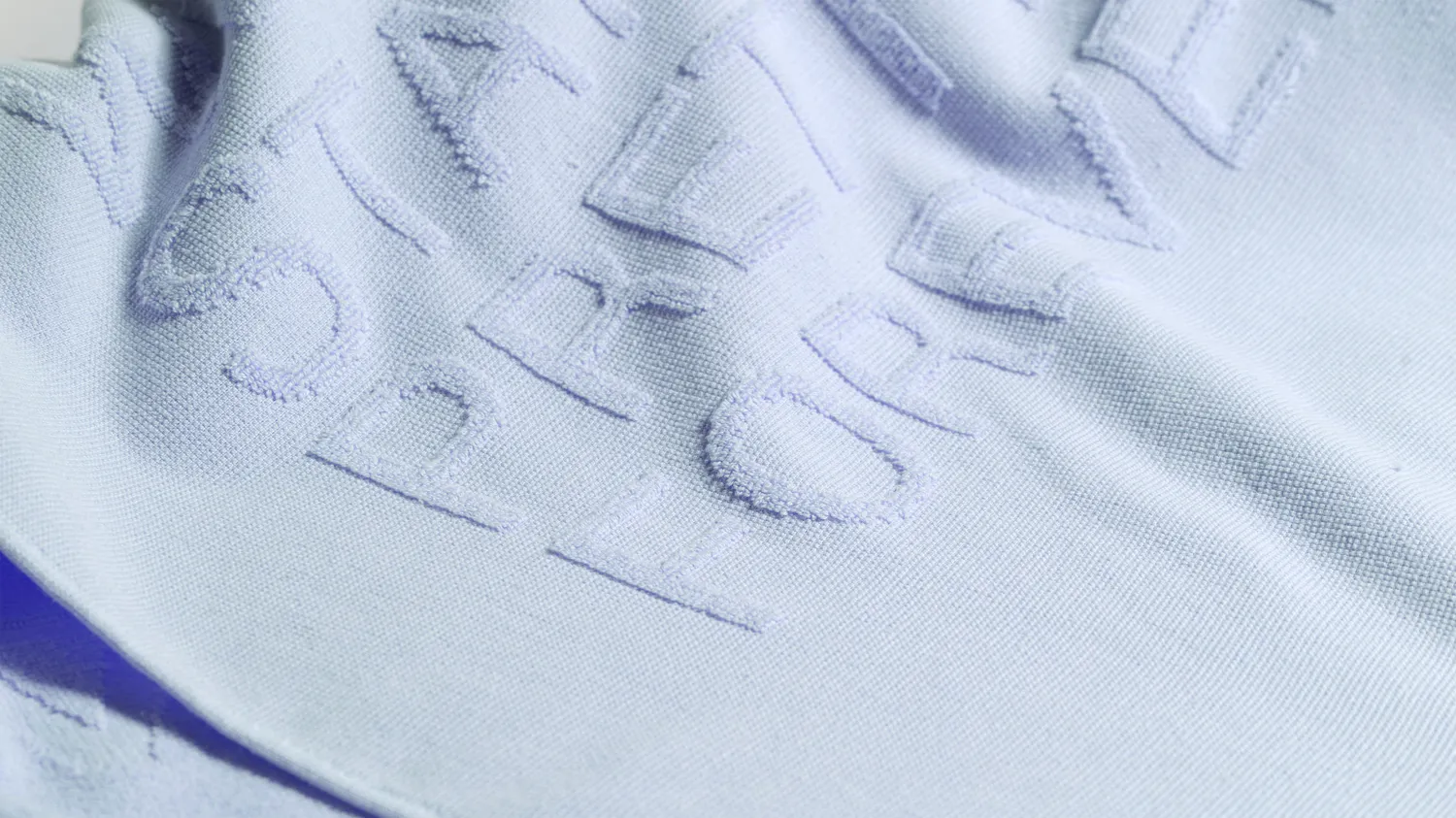 Darling Blue D strandhanddoek blauw katoen