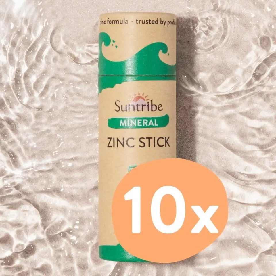 Suntribe Zink SPF 50 zonnestick mintgroen 30 g 10 stuks