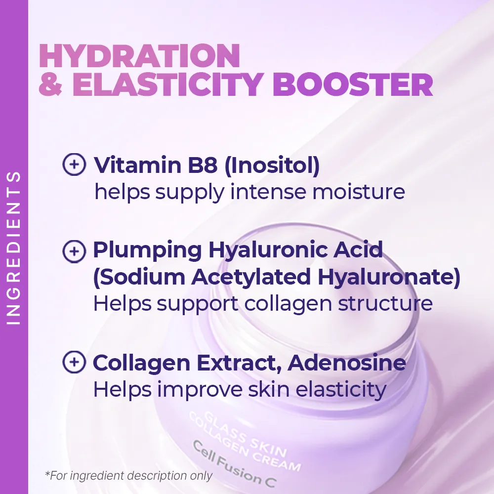 Cell Fusion C Glass Skin Collagen crème 55ml glow