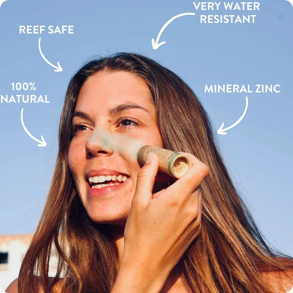 Suntribe zonnestick SPF50 mineraal voor gezicht blikvrij