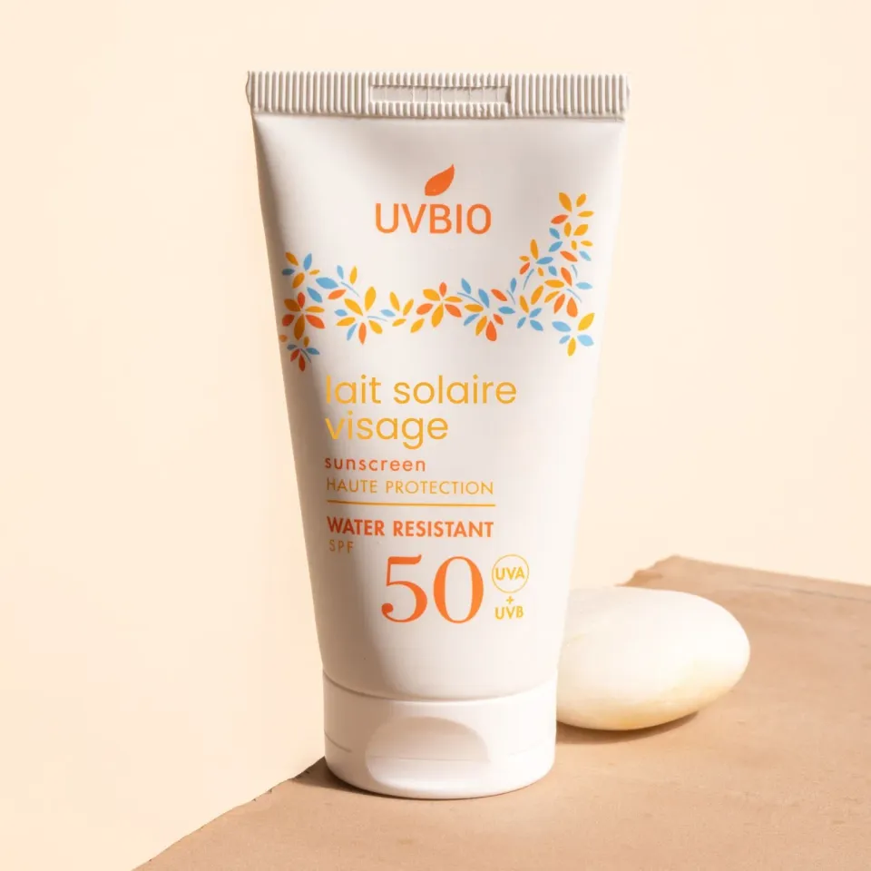 UVBIO SPF50 gezichtszonnebrand 50ml zonder witte waas