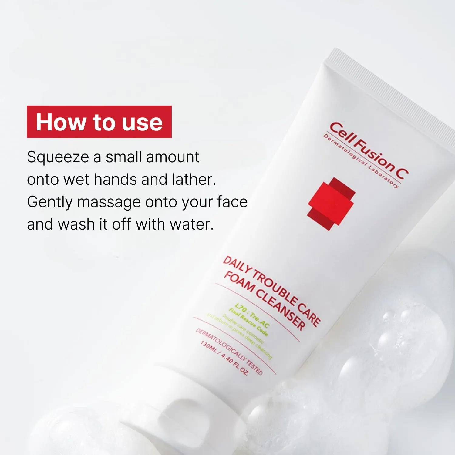 Cell Fusion TRE.AC Daily Trouble Care Foam Cleanser 130ml acne