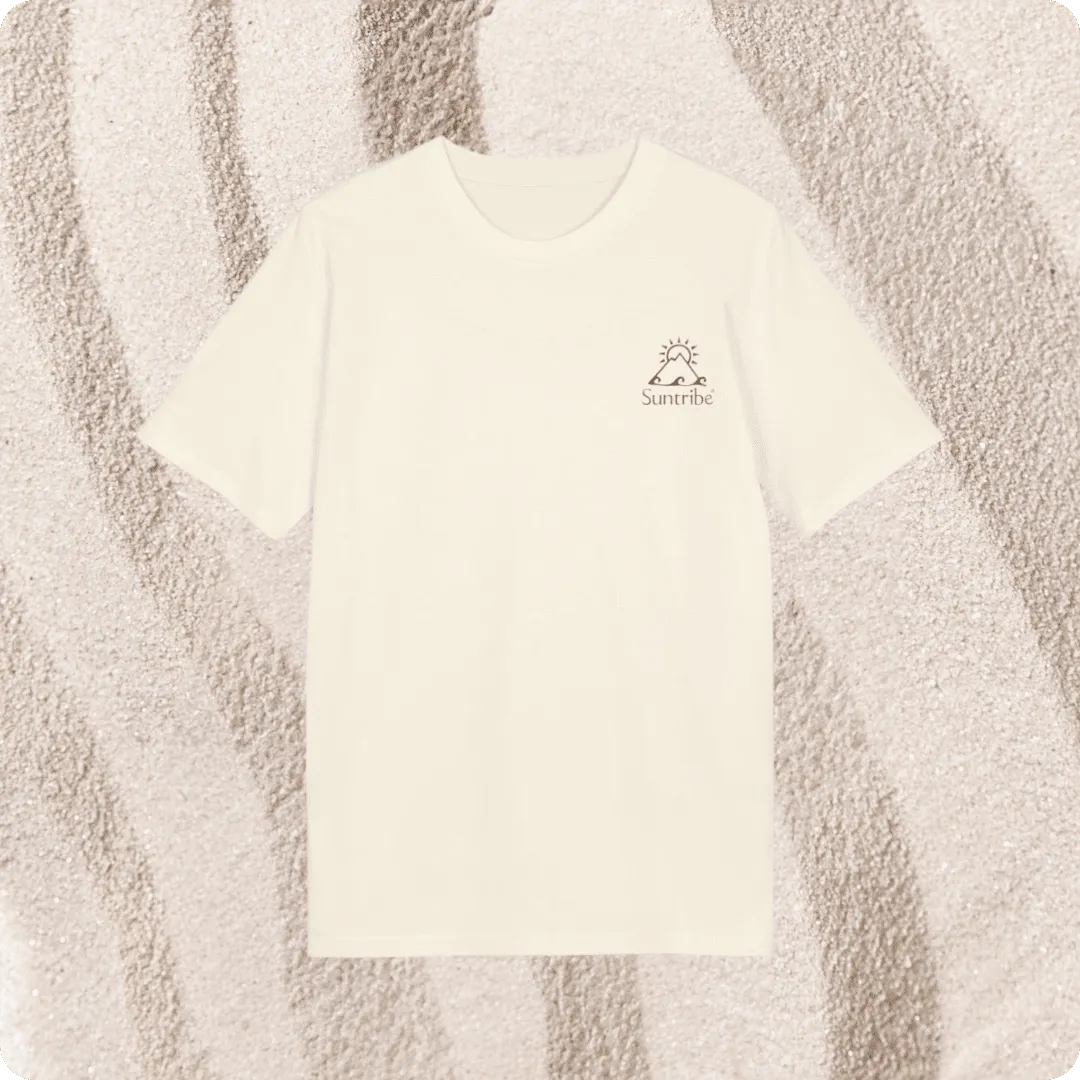 Suntribe T-shirt Psychedelisch Katoen Natural Pink-Blue M