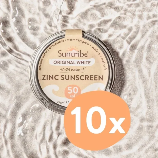 Suntribe Zinc SPF 50 zonnebrand wit 45 g 10 stuks
