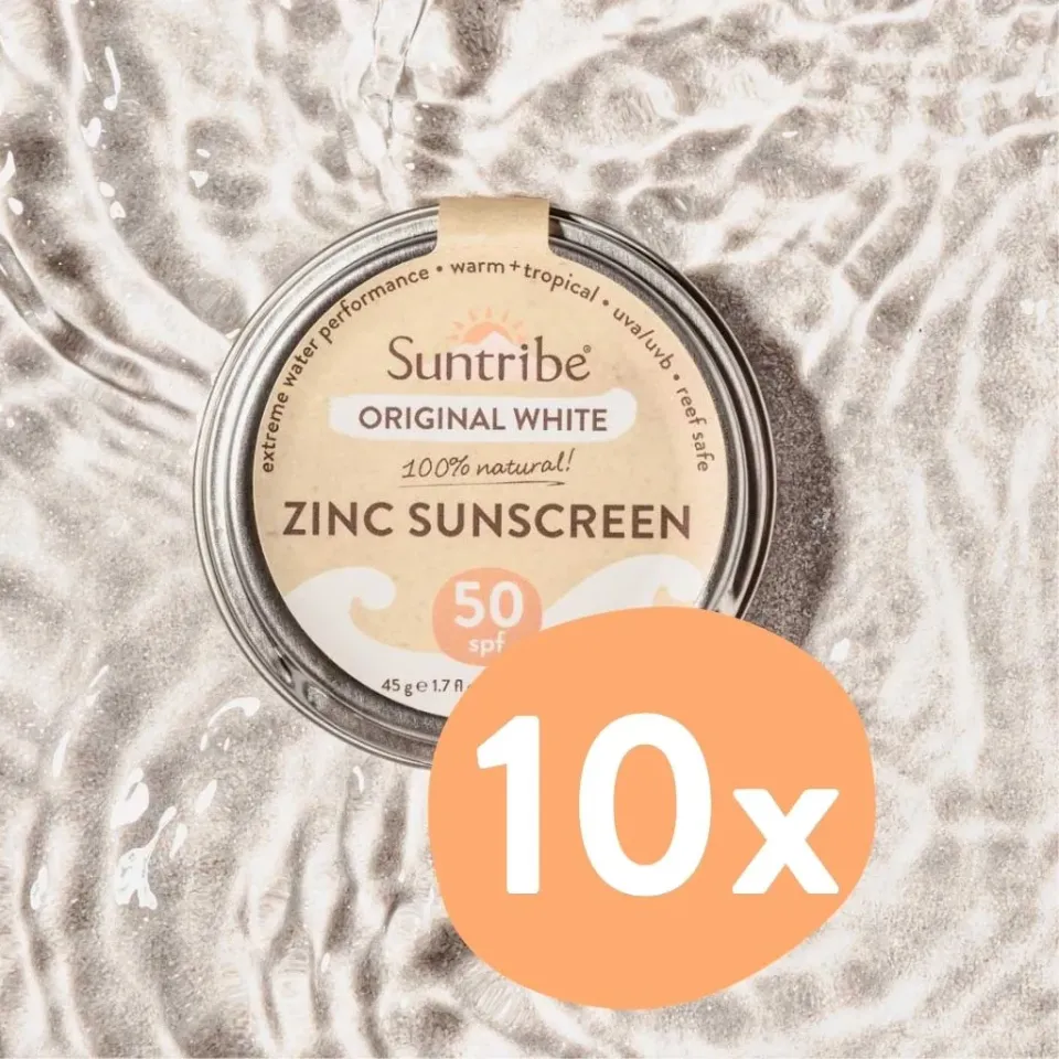 Suntribe Zinc SPF 50 zonnebrand wit 45 g 10 stuks